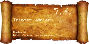 Trinter Adrienn névjegykártya